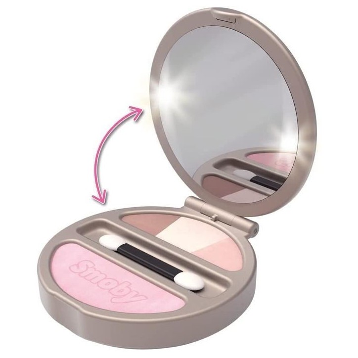 Smoby - My Beauty Powder Compact - Poudrier Factice Lumineux - Miroir - 320151 Smoby - My Beauty Powder Compact - Poudrier Factice Lumineux - Miroir - 320151