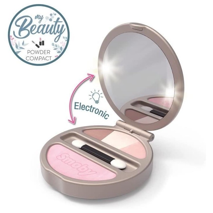 Smoby - My Beauty Powder Compact - Poudrier Factice Lumineux - Miroir - 320151 Smoby - My Beauty Powder Compact - Poudrier Factice Lumineux - Miroir - 320151