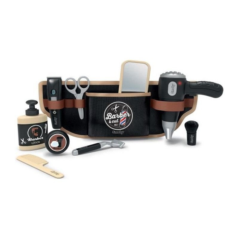 Smoby Barber & cut - Ceinture de barbier coiffeur, réglable - des 3 a Smoby Barber & cut - Ceinture de barbier coiffeur, réglable - des 3 a