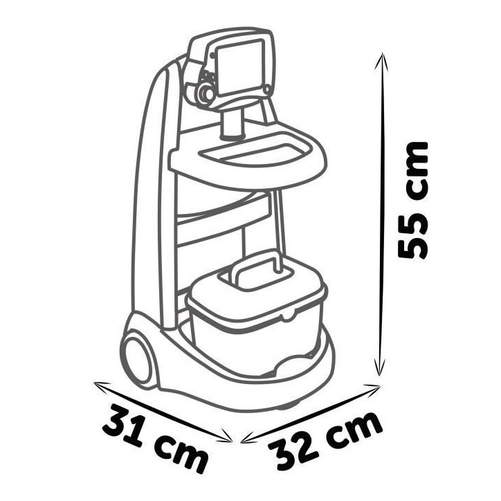 Smoby chariot médical électronique - des 3 ans