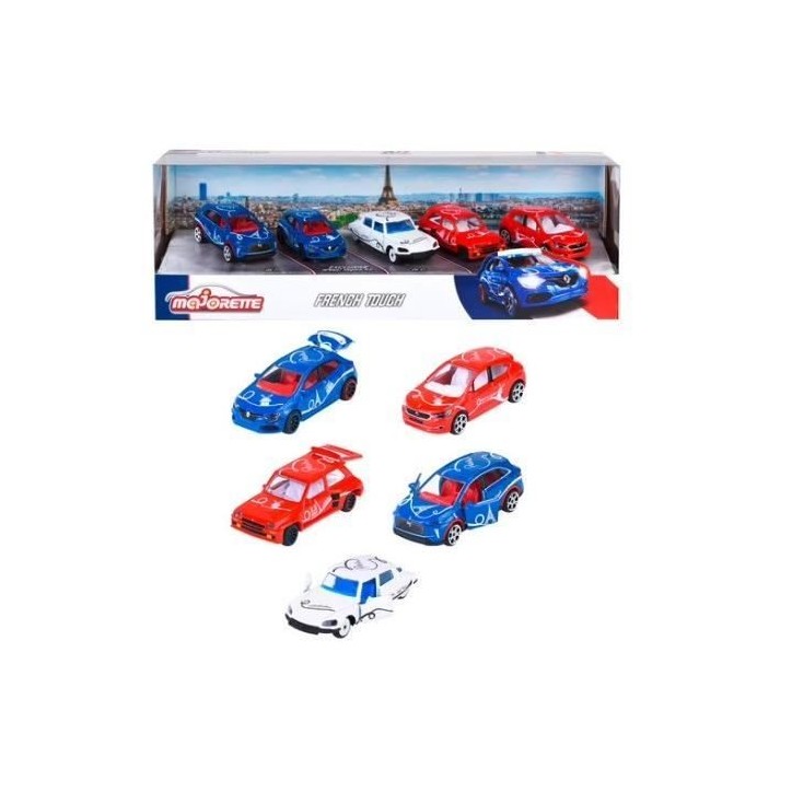 Majorette - French Touch - Coffret de 5 voitures françaises célebres