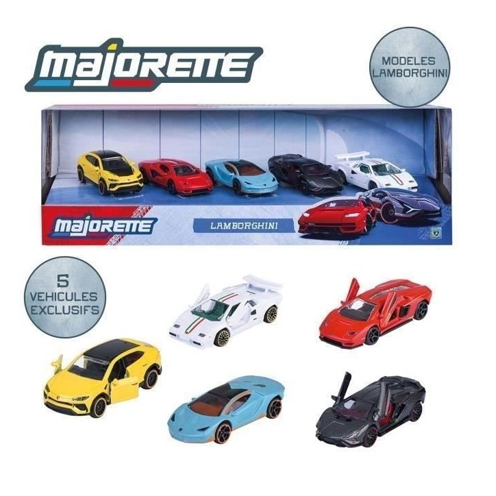 MAJORETTE - Majo Lamborghini 5 Pcs Giftpack - des 3 ans MAJORETTE - Majo Lamborghini 5 Pcs Giftpack - des 3 ans