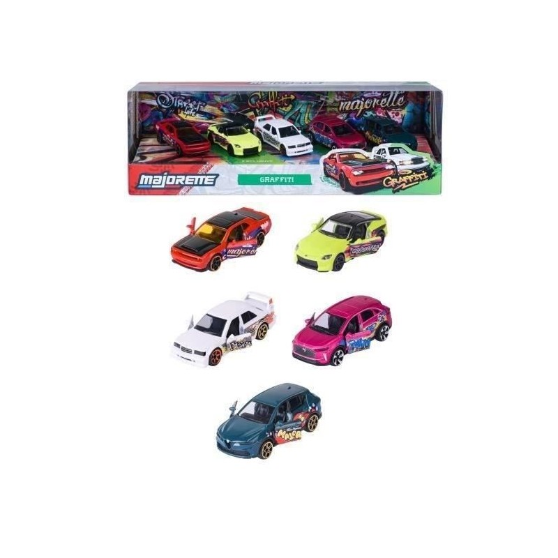 MAJORETTE - Majo SL Graffiti 5 Pcs Giftpack - des 3 ans MAJORETTE - Majo SL Graffiti 5 Pcs Giftpack - des 3 ans