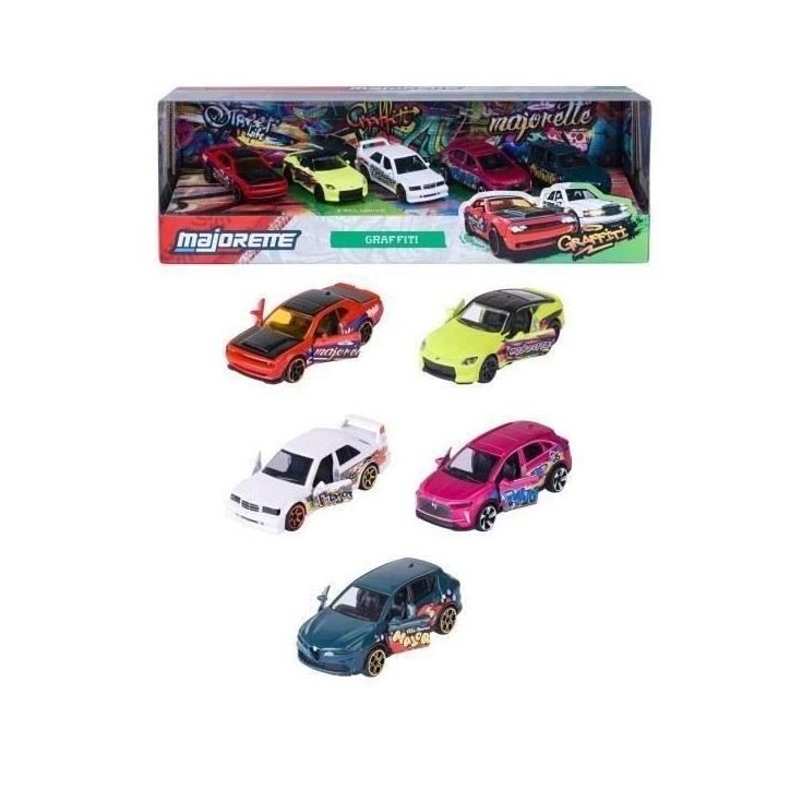MAJORETTE - Majo SL Graffiti 5 Pcs Giftpack - des 3 ans MAJORETTE - Majo SL Graffiti 5 Pcs Giftpack - des 3 ans
