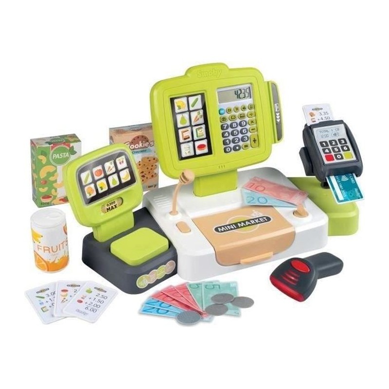Smoby grande caisse enregistreuse - 30 accessoires inclus - des 3 ans Smoby grande caisse enregistreuse - 30 accessoires inclus - des 3 ans