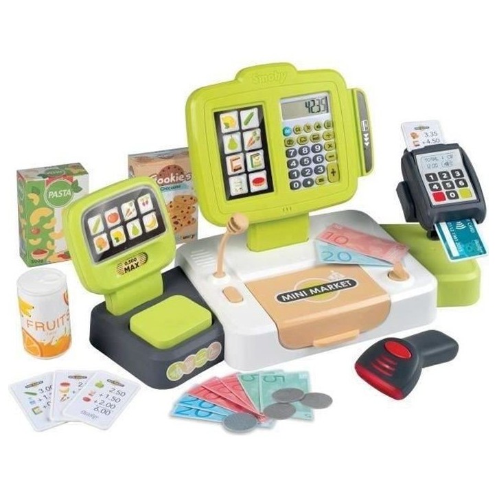 Smoby grande caisse enregistreuse - 30 accessoires inclus - des 3 ans Smoby grande caisse enregistreuse - 30 accessoires inclus - des 3 ans