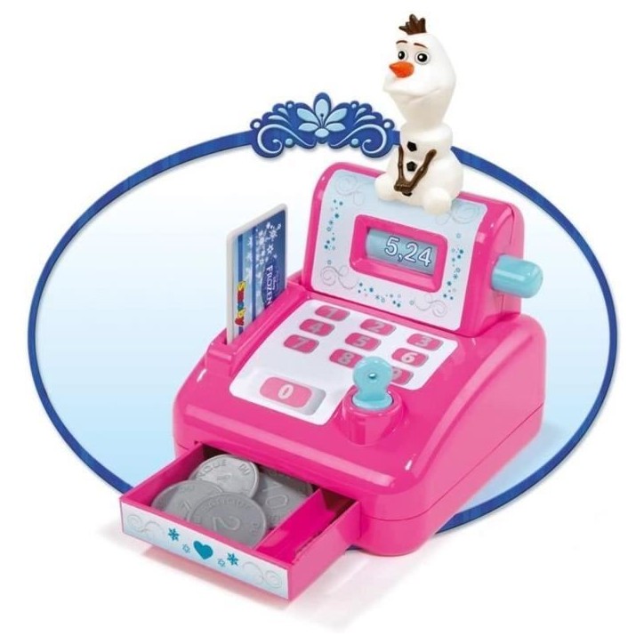 Smoby - La Reine des Neiges - Marchande de Glaces - Caisse Enregistreuse pour Enfant - 22 Accessoires + 1 Figurine Olaf Smoby - La Reine des Neiges - Marchande de Glaces - Caisse Enregistreuse pour Enfant - 22 Accessoires + 1 Figurine Olaf