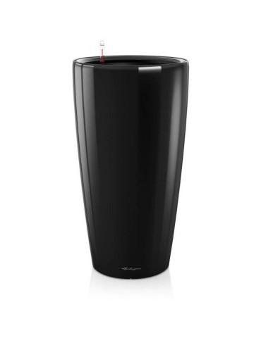 Pot de fleur - LEC - Rondo Premium 40 - Noir brillant - Avec réserve d'eau - Diametre 40 cm