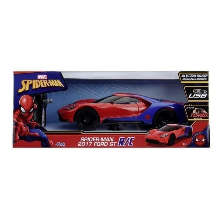 JADA - Marvel Spiderman RC 1/16 Ford GT - des 6 ans
