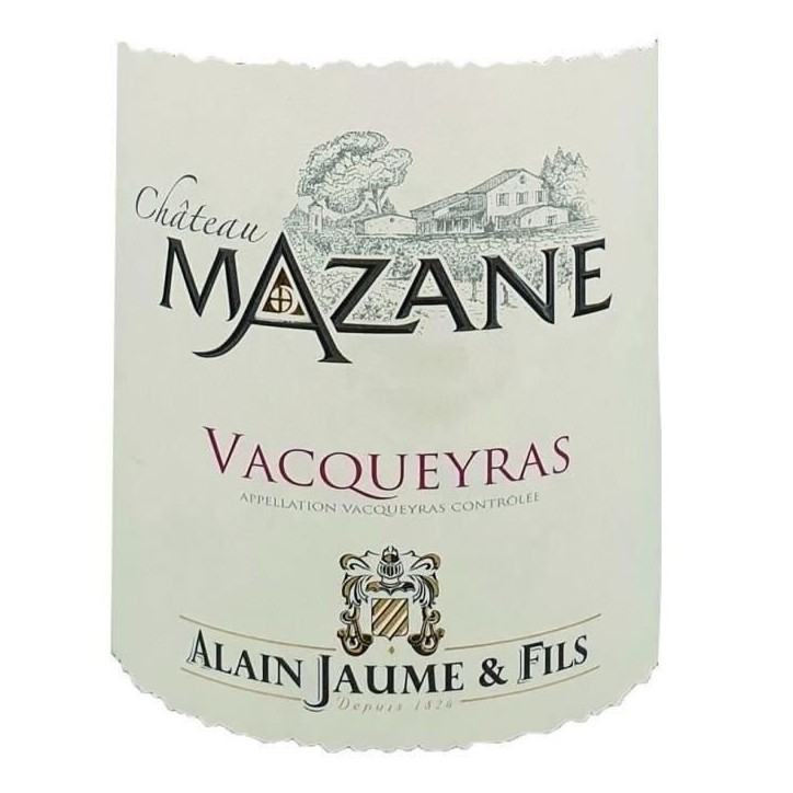 Alain Jaume Château Mazane 2023 Vacqueyras - Vin rouge des Côtes du Rhône
