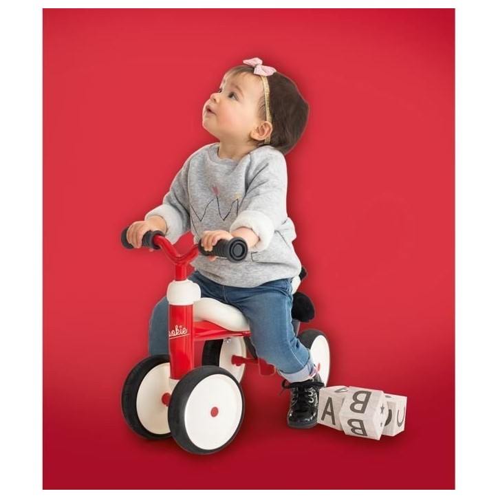 Porteur Métal Rookie - Rouge - SMOBY - Pour Enfant des 12 mois - 4 roues silencieuses et poignée de transport