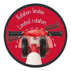 Porteur Métal Rookie - Rouge - SMOBY - Pour Enfant des 12 mois - 4 ro