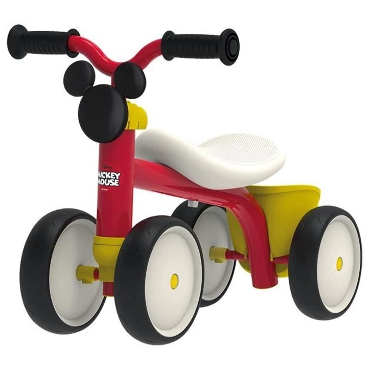 Smoby - Porteur 1er âge Mickey en métal - Rookie - Mixte - Rouge - 12 mois et plus