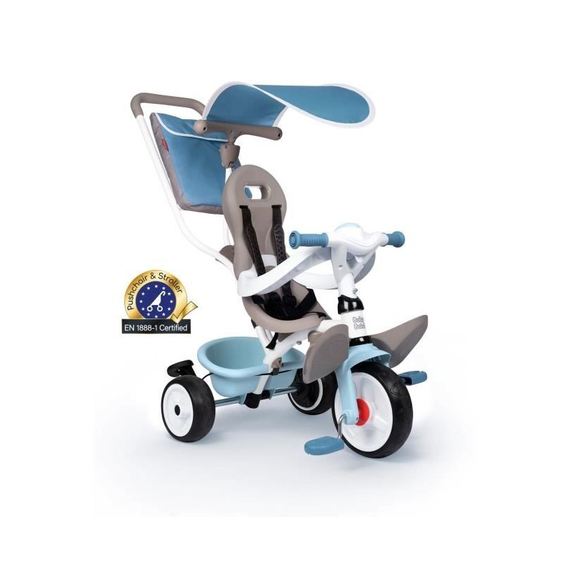 Tricycle évolutif enfant Smoby Balade Plus - Structure métal - Bleu Tricycle évolutif enfant Smoby Balade Plus - Structure métal - Bleu