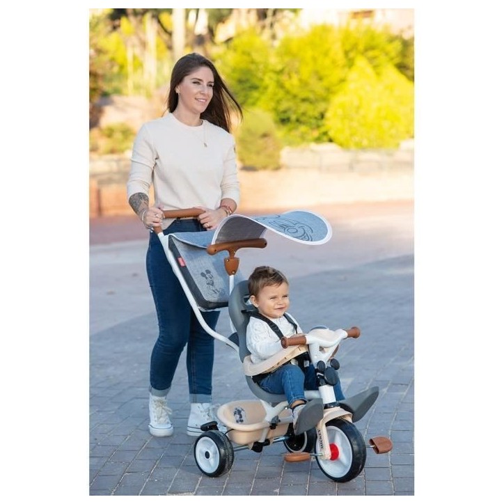 Smoby - Tricycle Mickey évolutif enfant - 3 roues - Multicolore