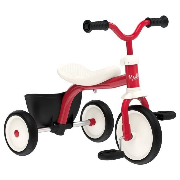 Tricycle - Smoby - Rookie - Cadre et guidon en métal - Confortable et robuste