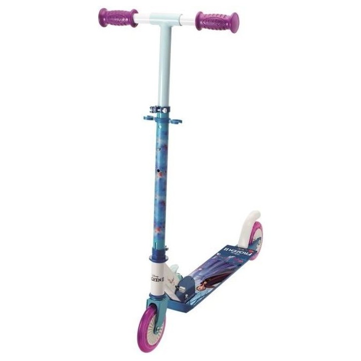 Patinette 2 roues pliable - SMOBY - Reine des Neiges - Structure métal - Trottinette avec uidon réglable Patinette 2 roues pliable - SMOBY - Reine des Neiges - Structure métal - Trottinette avec uidon réglable