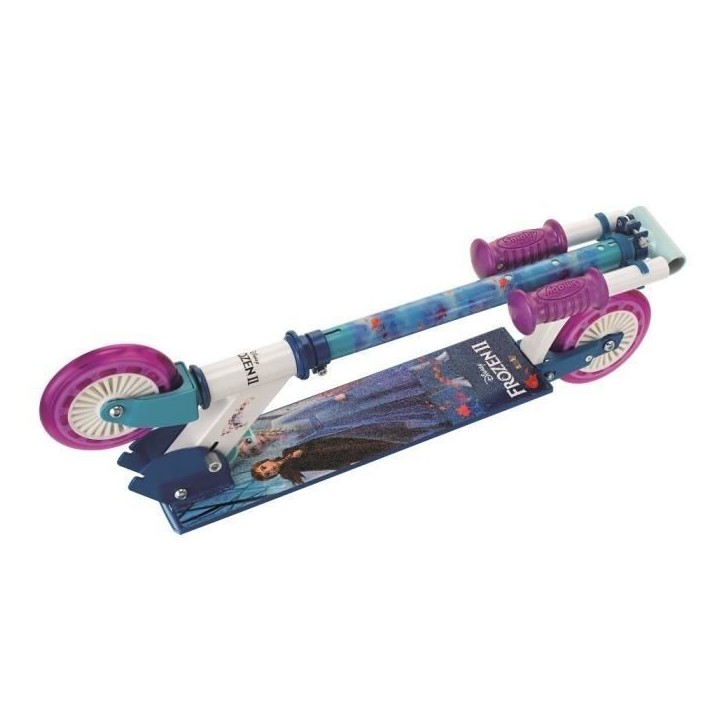 Patinette 2 roues pliable - SMOBY - Reine des Neiges - Structure métal - Trottinette avec uidon réglable Patinette 2 roues pliable - SMOBY - Reine des Neiges - Structure métal - Trottinette avec uidon réglable