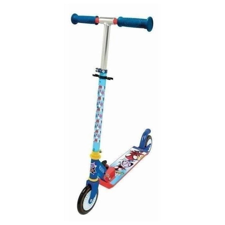 SMOBY - Spidey - Patinette 2 roues pliable - Strucure métale - Petite trottinette avec guidon réglable SMOBY - Spidey - Patinette 2 roues pliable - Strucure métale - Petite trottinette avec guidon réglable