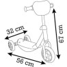 Smoby  -Patinette 3 Roues Stitch - Structure en métal - Guidon ajust