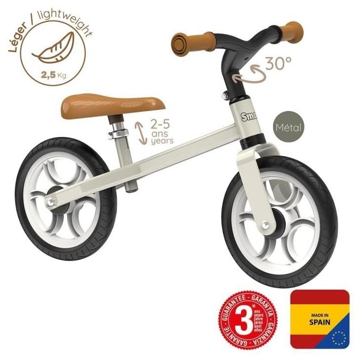 Draisienne - SMOBY - First Bike - Ultra légere - Réglable - Mixte Draisienne - SMOBY - First Bike - Ultra légere - Réglable - Mixte