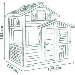 Smoby Life - Maison Friends House Evo - Moderne et spacieuse - Portill