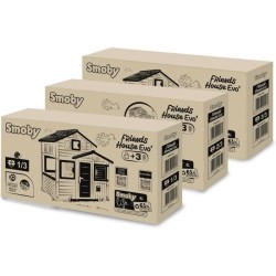 Smoby Life - Maison Friends House Evo - Moderne et spacieuse - Portill