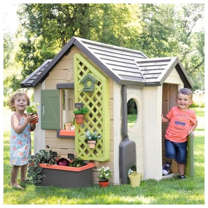 Smoby Life - Garden House - Maison theme Jardinage - Jardiniere, Treillis, Mangeoire a Oiseaux, Récupérateur d'eau - Des 2 ans Smoby Life - Garden House - Maison theme Jardinage - Jardiniere, Treillis, Mangeoire a Oiseaux, Récupérateur d'eau - Des 2 ans