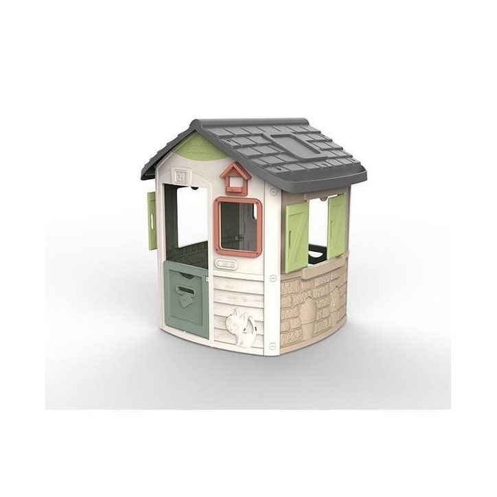 SMOBY Life - Maison Jura Lodge - Portillons a l'avant et a l'arriere - Mangeoire a oiseaux - Anti-UV - Matiere Recyclée - Des 2 SMOBY Life - Maison Jura Lodge - Portillons a l'avant et a l'arriere - Mangeoire a oiseaux - Anti-UV - Matiere Recyclée - Des 2