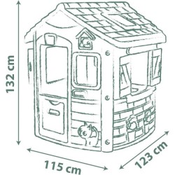 SMOBY Life - Maison Jura Lodge - Portillons a l'avant et a l'arriere -