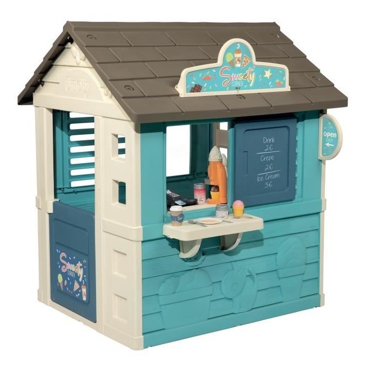 SMOBY - Maison Sweety Corner - Comptoir et espace de préparation - Machine a glaces - 18 accessoires inclus - Fabriqué en Fran SMOBY - Maison Sweety Corner - Comptoir et espace de préparation - Machine a glaces - 18 accessoires inclus - Fabriqué en Fran