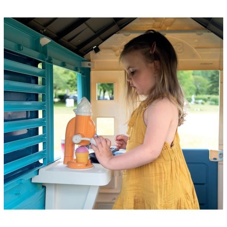 SMOBY - Maison Sweety Corner - Comptoir et espace de préparation - Machine a glaces - 18 accessoires inclus - Fabriqué en Fran SMOBY - Maison Sweety Corner - Comptoir et espace de préparation - Machine a glaces - 18 accessoires inclus - Fabriqué en Fran
