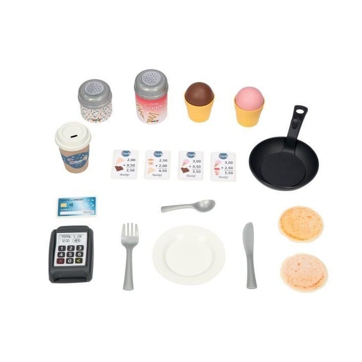 SMOBY - Maison Sweety Corner - Comptoir et espace de préparation - Machine a glaces - 18 accessoires inclus - Fabriqué en Fran SMOBY - Maison Sweety Corner - Comptoir et espace de préparation - Machine a glaces - 18 accessoires inclus - Fabriqué en Fran