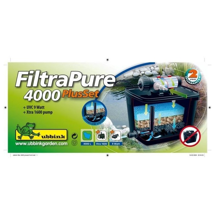 Ubbink Ensemble de filtre de bassin FiltraPure 4000 Plus 26 L 1355971 401418 Ubbink Ensemble de filtre de bassin FiltraPure 4000 Plus 26 L 1355971 401418