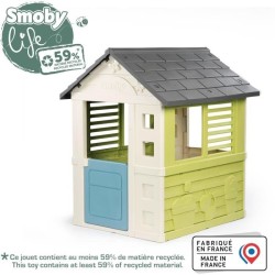 Smoby Life - Jolie Maison - Design Moderne - Portillon, Fenetres avec