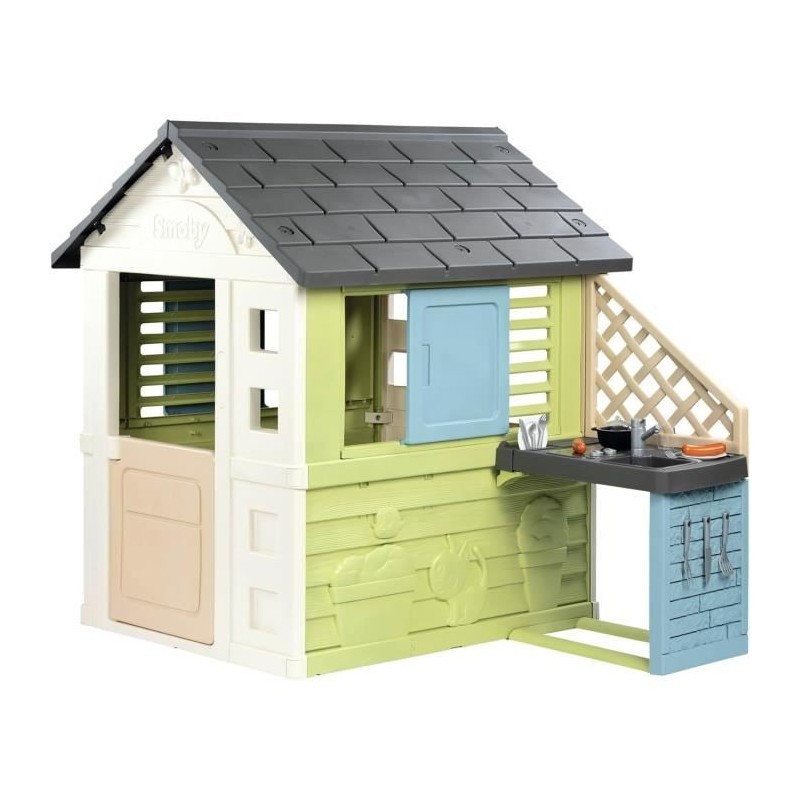 Smoby Life - Maison Pretty + Cuisine d'été - Plaque Grill et évier Smoby Life - Maison Pretty + Cuisine d'été - Plaque Grill et évier