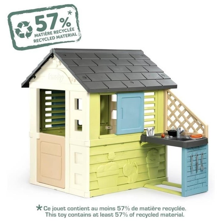 Smoby Life - Maison Pretty + Cuisine d'été - Plaque Grill et évier - 17 accessoires - Matiere Recyclée - Des 2 Ans Smoby Life - Maison Pretty + Cuisine d'été - Plaque Grill et évier - 17 accessoires - Matiere Recyclée - Des 2 Ans