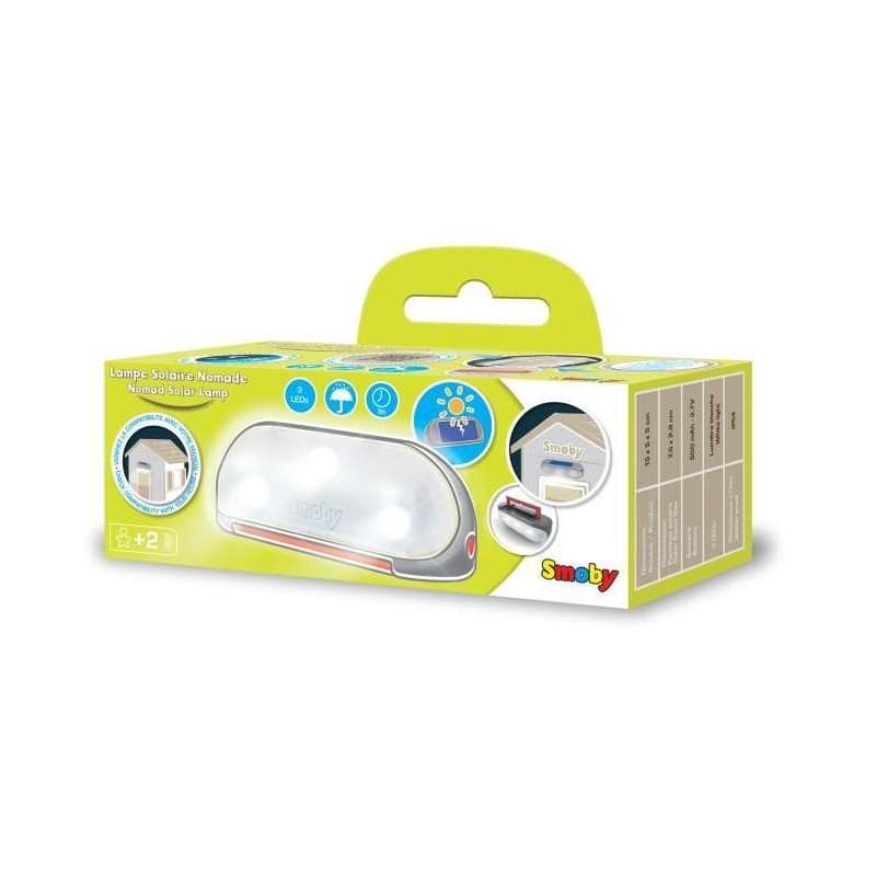 SMOBY Lampe solaire nomade adaptée aux maisons Smoby compatibles - Po SMOBY Lampe solaire nomade adaptée aux maisons Smoby compatibles - Po