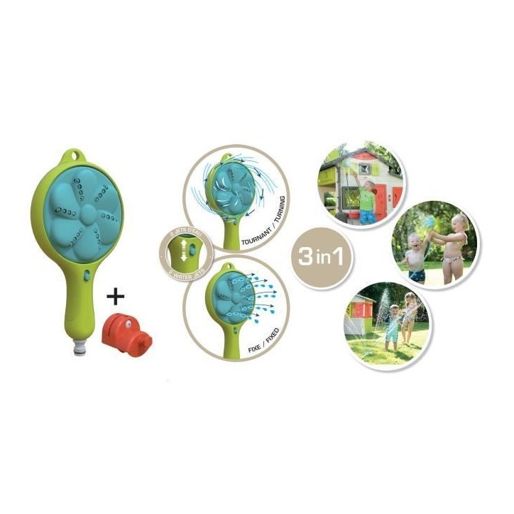 Douchette 3 en 1 Smoby - Compatible avec toutes les maisons - Bleu