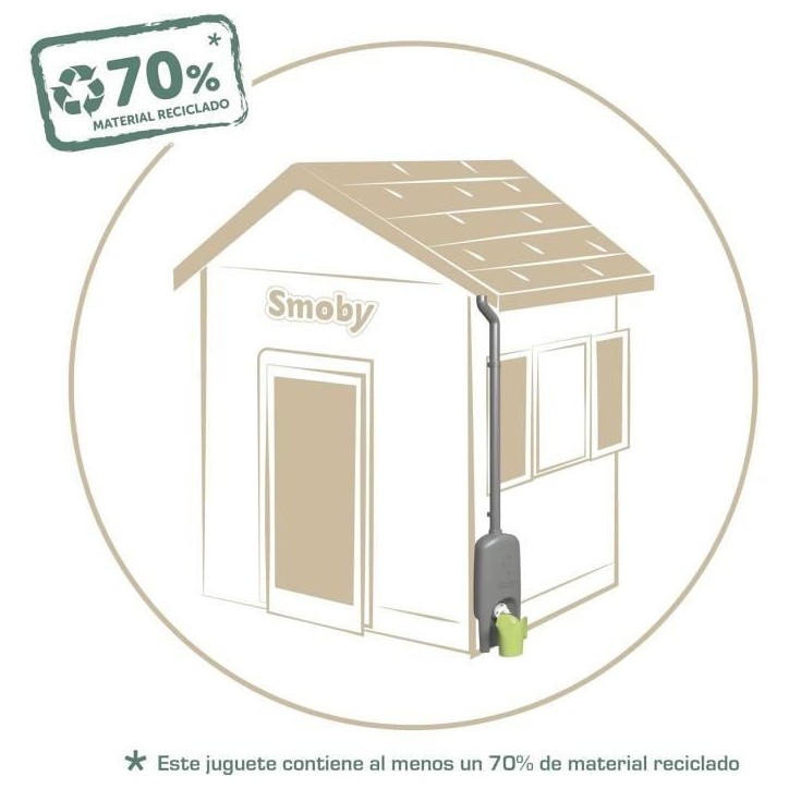 SMOBY Life - Récupérateur d'eau - Gouttiere, réservoir, robinet, arrosoir - Anti-UV - Des 2 ans - Fabrication Française
