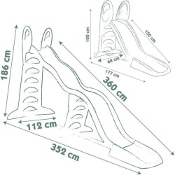 SMOBY Life - Toboggan Super Megagliss - Evolutif 2 en 1 - Glisse de 17