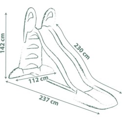 SMOBY Life - Toboggan XL - Glisse de 2m30 - Marches anti dérapantes -