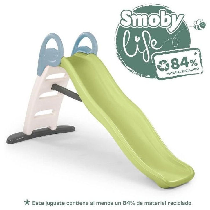 SMOBY Life - Toboggan Funny - Glisse de 2m - Echelle, marches antidérapantes - Anti-UV - Matiere Recyclé - Des 2 ans SMOBY Life - Toboggan Funny - Glisse de 2m - Echelle, marches antidérapantes - Anti-UV - Matiere Recyclé - Des 2 ans