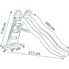 SMOBY Life - Toboggan Funny - Glisse de 2m - Echelle, marches antidér