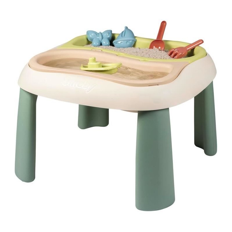 SMOBY Life - Table Sable et Eau - 2 bacs amovibles, pelle, râteau, ba SMOBY Life - Table Sable et Eau - 2 bacs amovibles, pelle, râteau, ba