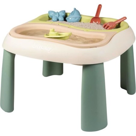 SMOBY Life - Table Sable et Eau - 2 bacs amovibles, pelle, râteau, ba