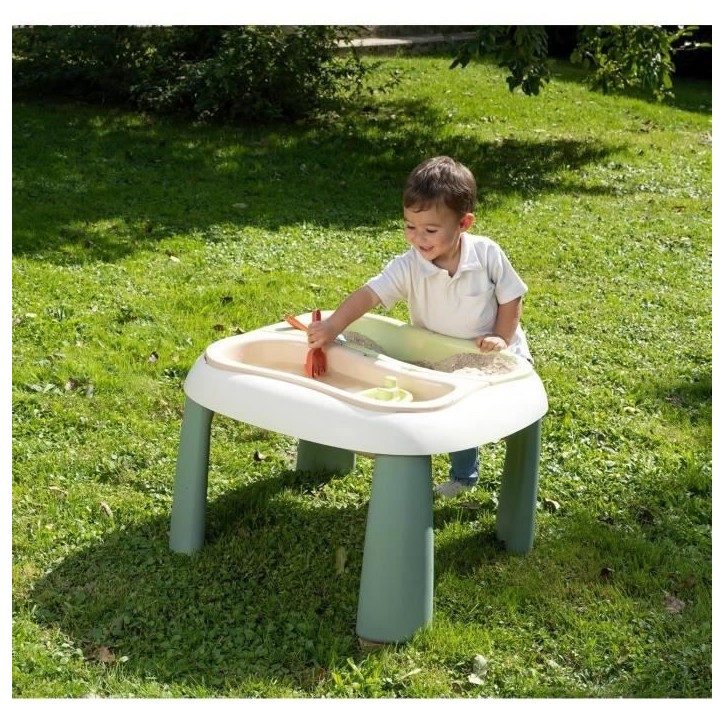 SMOBY Life - Table Sable et Eau - 2 bacs amovibles, pelle, râteau, bateau, moules a sable - Jouet d'extérieur - Des 18 mois SMOBY Life - Table Sable et Eau - 2 bacs amovibles, pelle, râteau, bateau, moules a sable - Jouet d'extérieur - Des 18 mois