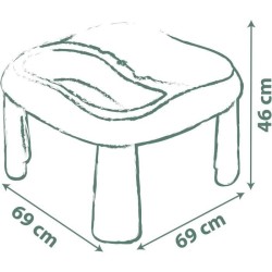 SMOBY Life - Table Sable et Eau - 2 bacs amovibles, pelle, râteau, ba