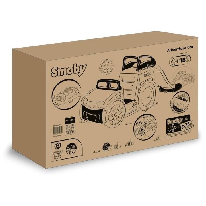 SMOBY Life - Adventure Car avec toboggan
