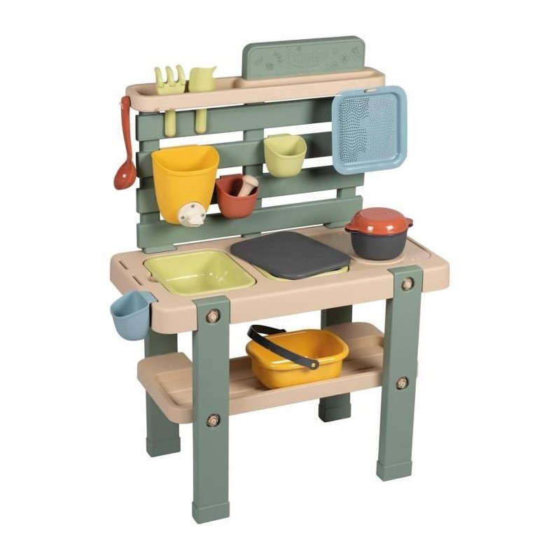 Smoby Life - Mud Kitchen - Jeu de cuisine en extérieur - 15 accessoir Smoby Life - Mud Kitchen - Jeu de cuisine en extérieur - 15 accessoir